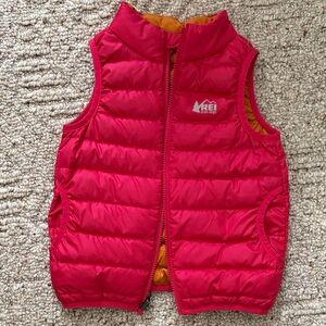 Kids' Reversible Puffer Vest pink/orange